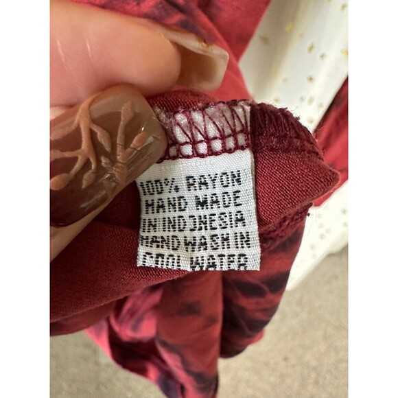 Wehi Designs Hawaiian Bohemian Tie Dye Dolman Sleeve Stretch Mini Dress M/L - Picture 6 of 6